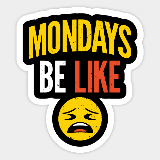 Emoji Mondays Emoji Company Sticker TeePublic